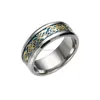 Edelstahl-Drachenring-Band-Fingerringe in Kontrastfarbe für Damen- und Herrenringe, Modeschmuck, Will und Sand