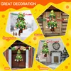 41pcs bricolage feutre sapin de Noël avec des lumières LED ornements décor xmas jouets pour enfants 2021 cadeaux du nouvel an Accueil Décoration de fête Jeu Y201020