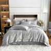 Bedding Sets Luxury 1000TC Egyptian Cotton Gold Star Embroidery Set Quilt/Duvet Cover Bed Comforter Linen Pillowcases 4Pcs