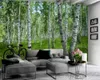 Green Forest 3d Landscape Wallpaper Carta da parati 3d per soggiorno Foto personalizzata 3d Wallpaper Camera da letto