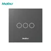 Mobu Luxury Wall Touch Switch Sensor da UE Light Power Crystal Decoration Glass 3Gang 1way T200605