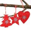 Christmas Decorations Tree Hanging Ornaments Chinese Year Heart Pentagram Shape Felt For Home Xmas Party Decoration Supplies1