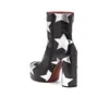 MSTACCHI PLATEFORK BOOTS BOOTS POUR FEMMES STAR PRINT DE LUXEUR VRAI