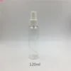 50 Stück 120 ml leere PET-Sprühflasche aus durchsichtigem Kunststoff, nachfüllbar, Parfüm mit 24/410-Pumpe, MR-S-14, gute Qualität
