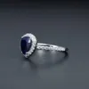 Gem's Ballet 1 29Ct bague en pierre précieuse saphir bleu naturel pour femmes en argent Sterling 925 anneaux de mariage classiques bijoux fins Y112312Q