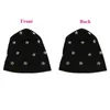 Casual Women Star Ribbed Cotton Beanie Automne Hiver Knit Slouch chapeau pour dames Noir Overisze Baggy Chapeaux Personnalisé Stuff Y201024