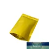 100PCs Gold Stand Up Aluminium Folie Zip Lock Pouches Självtätning Återvinningsbönor Muttrar Storage Bag