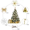 120 pcs árvore de Natal decoração festa pingente de plástico flor simulação conjunto pingente xmas diy ornamentos set 201130