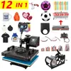 Impressoras 12 em 1 Combo Heat Press MachineSublimationHeat PressHeat Transfer Machine para MugCapTshirtPhone Casespenkeychain8285091