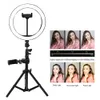 10 zoll Selfie Make-Up Ring Beleuchtung Video 26 cm Lampe Mit 2 M Ständer Led Live-Streaming Licht Selfie Mit telefon Halter Stativ