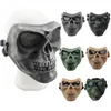 Tactique tactique extérieur Airsoft Skull Squelette Masque Protection sportive Protection de prise de vue Cosplay Half Face NO03-106