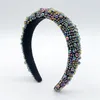 Luxe nieuwe Bejeweled gevoerde hoofdbanden Mode Luxe Rhinestones Spons Haarbanden voor Vrouwen Sparkly Novy Headbands