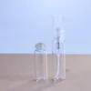 공장 판매 클리어 2ml 3ml 5ml 소형 향수 샘플 병, 흰색 뚜껑이있는 빈 리 필 스프레이 병