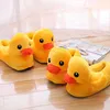 Autumn and winter lovely rhubarb duck cotton slippers female creative cartoon large household antiskid plush shoes moon shoes 201125