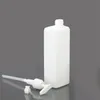 300ml 400ml 500ml Pompa HDPE Quadrato Bianco Essenza Lozione Bottiglia Spingere Tipo di plastica disinfettante per le mani cosmetico Bottiglie per imballaggio