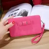 Heißer Verkauf Mädchen Frauen Pu Leder Kupplung Brieftasche Lange Karte Halter Geldbörse Box Handtasche Tasche Mode Wasserdicht Armband Multifunktions Handtasche