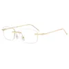 Top-Luxus-Designer-Sonnenbrillen 20% Rabatt auf Retro-Männer, Mode, Frauen, randlose Brille, Großhandel, Brillengestell, Geschenk, Gafas