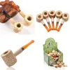 Portable Hommes Naturel Corncob Pipes Adulte Jetable À La Main Pipe De Maïs Fumer Accessoires Gadget Pratique Nouveau Modèle 1 16yd J2