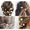 18pcs/lotウェディングパールヘアピンゴールドシルバーブライダルヘッドピース花嫁のためのヘアアクセサリー女性ジュエリーヘアスティックAL9979