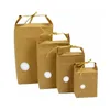 쌀 밀가루에 대 한 4 사이즈 크래프트 종이 봉투 Mooncakes 휴대용 선물 가방 빈 유니버설 식품 포장 가방