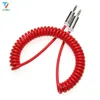 50pcs 3.5mm Stretch elastic Retractable Aux Cable Mobile Phone Audio Cable Male to Male Spring Cable for Sumsung/Car Red Blue