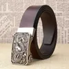 Famosa marca China Dragon Buckle Belt Men Cowskin Genuine Luxury Leather Men039s Belts para Mentrap Male Male Metal automático Buckl81445796390