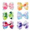 Baby Bow Har Clip Lradient Wave Stripe Girls Bowly Barrette Ribbon Bowknot Hairpin Clips Boutique Bows Accessories YL746