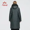 Astrid hiver femmes manteau femmes longue parka chaude veste à carreaux avec capuche en fourrure de lapin haute qualité vêtements féminins 9211 201127