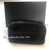 Counter Gift C Fashion Black Zipper Bag Elegant SmartCC Beauty Cosmetic Case Case Makeup Bag مع صندوق هدايا أسود