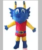 2018 Hot sale Custom Blue dragon mascot costume Adult Size free shipping
