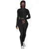 女性デザイナートラックスーツ2ピースセットスポーツレジャーファッション長袖マイクロフレアパンツ衣装ジッパートップズボンジョギングスーツ