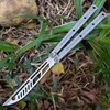 4 colors butterfly Kraken Sea monster trainning trainer knife not sharp jilt knife Channel Aluminum handle bushing system Xmas gift