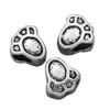 Alloy Baby Bear Dog Paw Print Big Hole Beads 10.6x10.3mm Antique Silver Spacers Fit European Charm Bracelets Jewelry DIY L1469 120pcs/lot