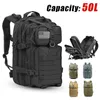 30L;/50L Large Capacity Men Army Military Tactical Backpack 3P Softback Outdoor Waterproof Bag Hiking Camping Hunting Bags 211224