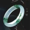 Prawdziwy Naturalny Zielony Jade Bransoletka Bransoletka Urok Biżuteria Moda Akcesoria Ręcznie rzeźbione Prezenty Amulet dla Kobiet Jej Mężczyźni 201209