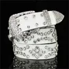 Western Cowgirl Cowboy Stil Strass Gürtel Bling Nieten Kristall Gürtel Für Frauen Männer Mode Echtes Leder gürtel Street Punk AA220312