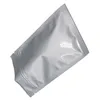 11 * 19 cm Silver Pure Aluminiowa Folia Zip Blokada Torba Pasek spożywczy Przekąska Detaliczna Mylar Zipper Łza Notch Notch Pakowanie Wouch