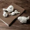 Américain rétro résine oiseau Figurines branche artificielle oiseau modèle animal artisanat miniature ornements accessoires de décoration de la maison T200710