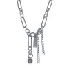 YEEELEI Titanium Steel Medium Nature Ing Men and Women Street Length Adjustable Hip Hop Style Ins Trendy Cool Necklace
