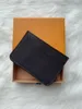 New Mens Women's Fashion Classic Brown fleur noir Plaid Casual Titulaire de la carte de crédit en cuir Ultra Slim Wallet Packet Bag Holders avec boîte