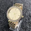 Brand Quartz wrist Watches for women Girl Flower crystal style Metal steel band Watches M58