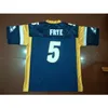 2324 #5 Akron Zips Game Used FRYE real Full embroidery College Jersey Size S-4XL or custom any name or number jersey