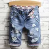 Merk jeans korte mannen gescheurde heren kleding bermuda katoen shorts ademende denim shorts mode maat 2840 nieuwe T200718