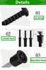 8PCS 1 / 2 인치 팝업 정원 용품 용 Sprinkler ABS 본문 잔디 관개 조정 가능한 패턴 (25 ~ 360degrees) F102 Y200106