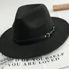 Geniş Memlu Şapka Zarif Fedora Hisset yetişkin nazik adam kış klasik orta genişlik gorra hombre kadın vintage şık bayan moda hat1091902