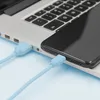 1m Kleurgegevenskabel voor mobiele telefoon Snelle oplaadkabel Jeugd Hoge Elastische Android Type-C Universele USB-voedingskabel