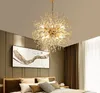 Modern Crystal Dandelion LED Chandelier Lighting Pendant Lamp för vardagsrummet Matsal Heminredning Hängande Light255K