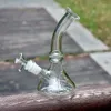 Hookahs 8" glass beaker bong 5mm thick water pipe with glass down stem+glass bowl 18mm female oil rigs