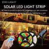 Solar LED Strip Light Lithiumbatterij Zonnepanelen Afstandsbediening Outdoor IP67 Waterdichte Nacht Garden Gazon Atmosfeer Lamp W220311