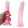 NXY DILDOS Реалистичные анальные мастурбаторные секс -игрушки для пар Кристаллическая желе всасывание пениса, толкающее Phalo Gay 122524926074339